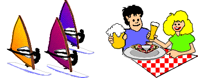 This is what we do:  Sail / Eat Pizza / Drink Beer.